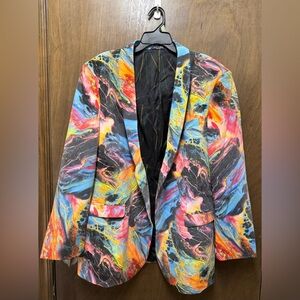 Mark of Distinction Vibrant Abstract Men's Tuxedo Jacket